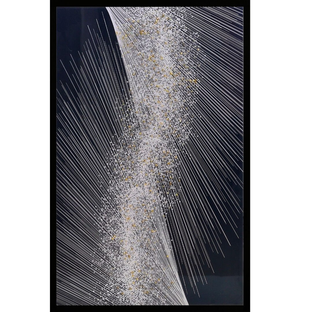 Epoksi Line Soyut Tablo 75x115cm