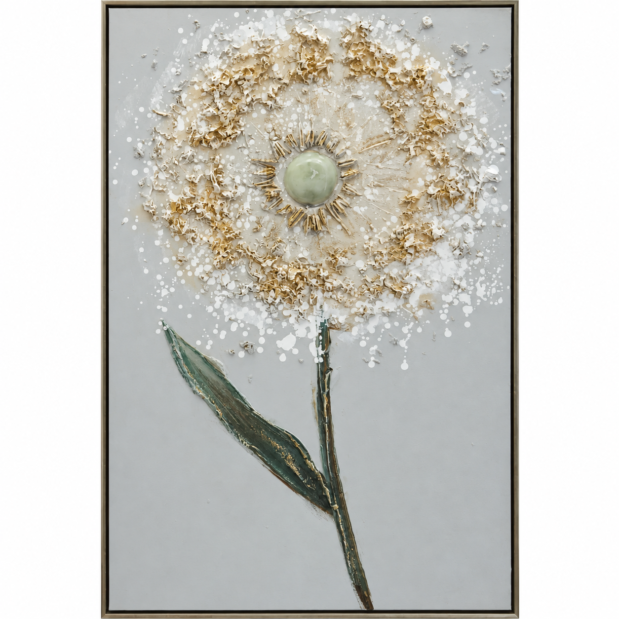 Çiçek Rölyef Tuval Tablo 60x90cm