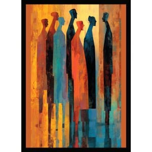 UV Soyut Silüetler Tablo 75x105cm