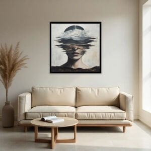 UV Soyut Kadın Tablo 85x85cm