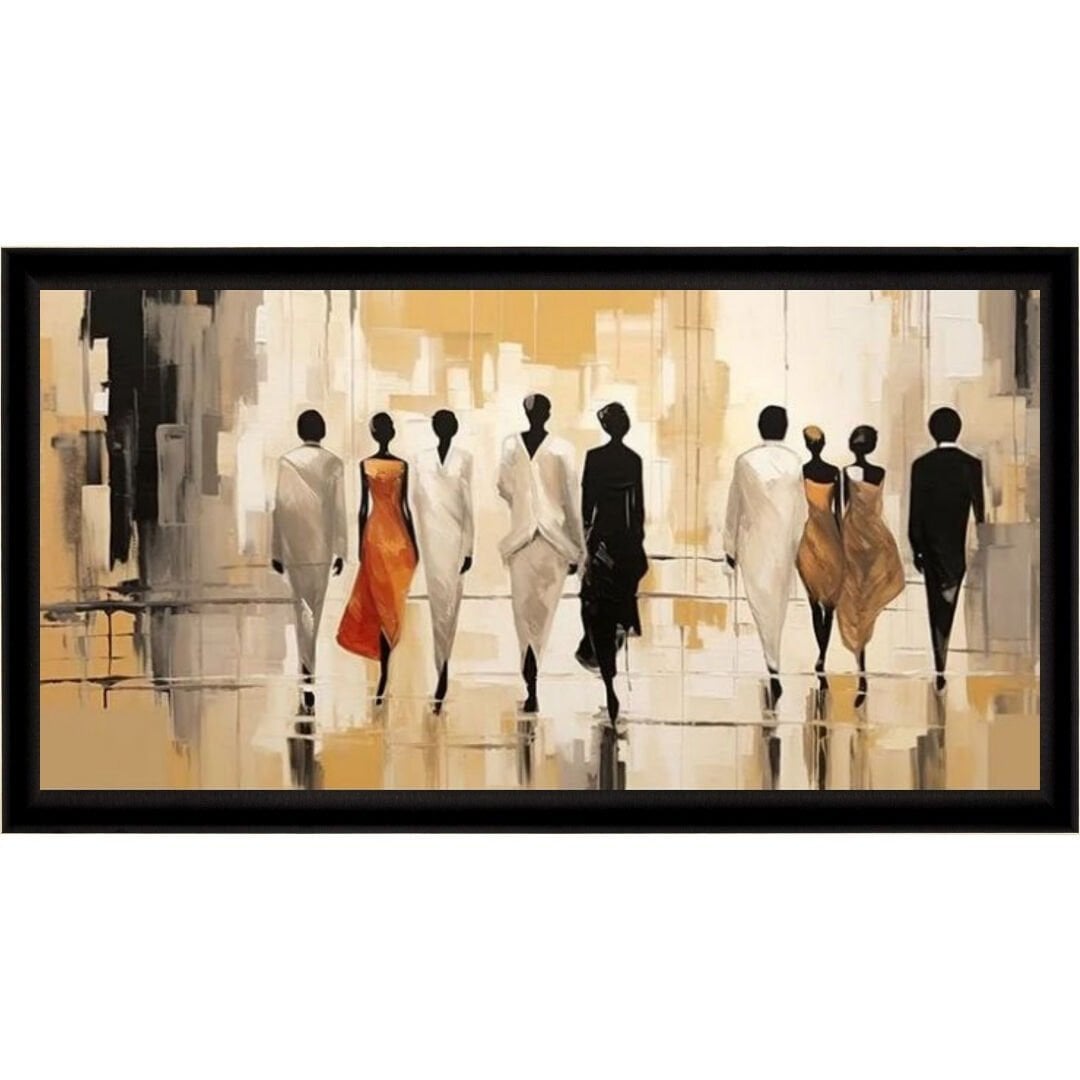 UV Soyut İnsanlar Tablo 60x115cm