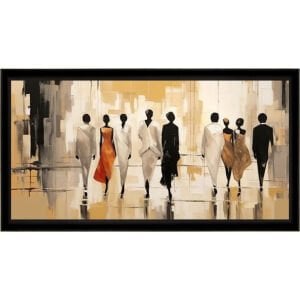 UV Soyut İnsanlar Tablo 60x115cm