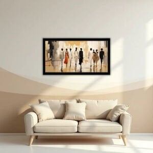 UV Soyut İnsanlar Tablo 60x115cm