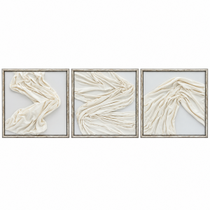 3lü Set Tül Rölyefli Tablo 45x135cm