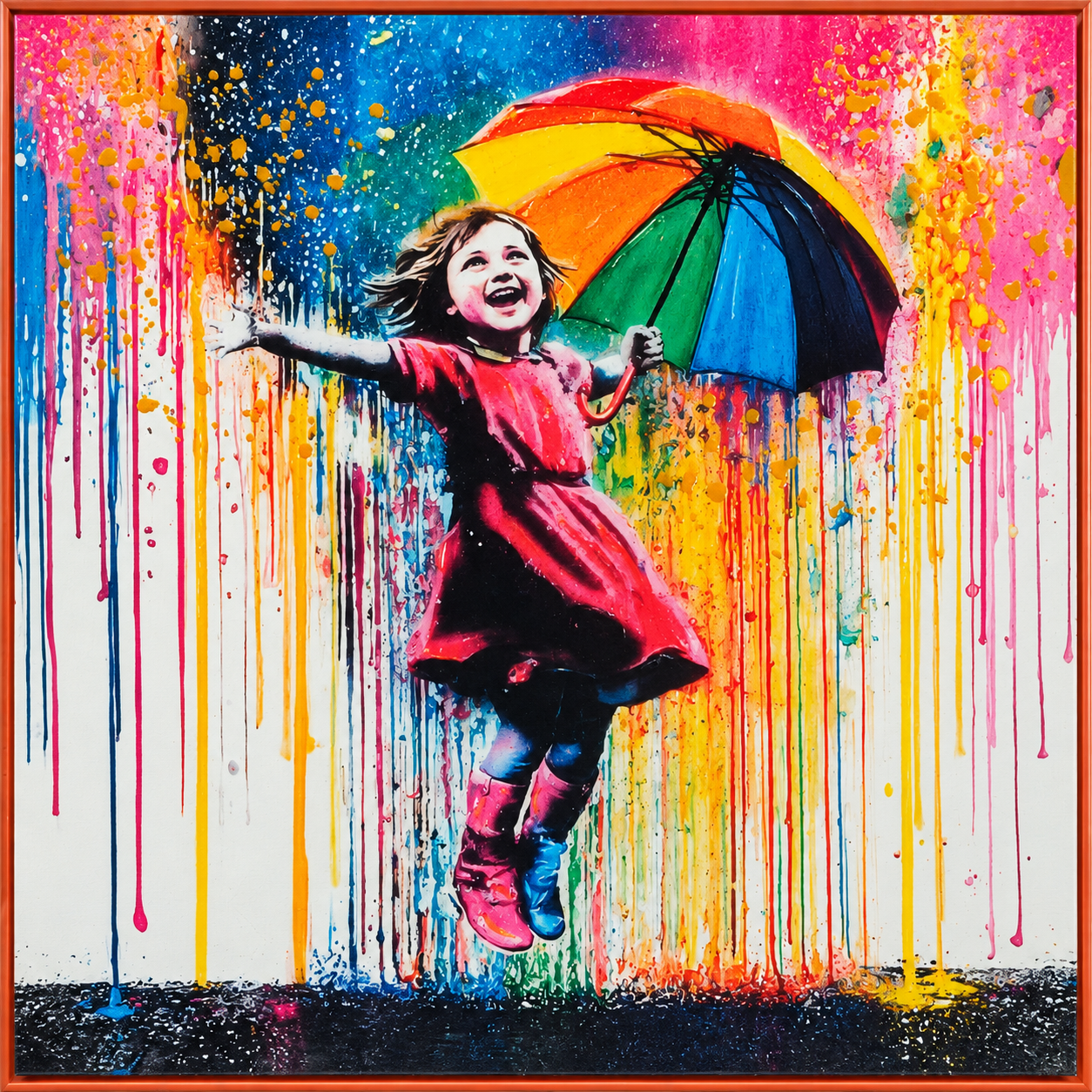 Color Girl Y.Boya Tuval Tablo 80x80cm