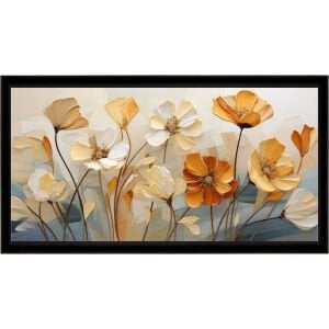 UV Çiçekler Tablo 60x115cm