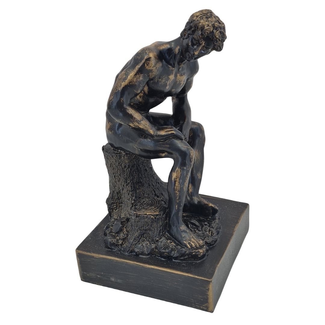 Oturan Adam Eskitme 17x30cm