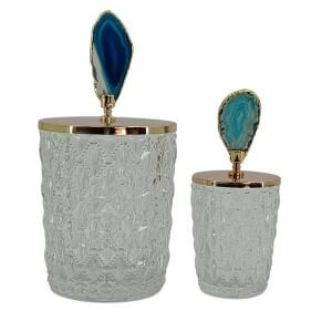 2li Set Doğaltaşlı Şekerlik 11x13cm