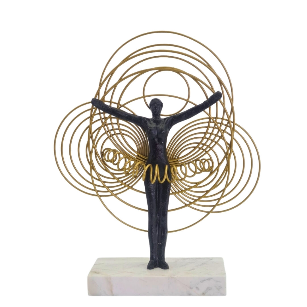 Metal Balerin Obje 31x38cm