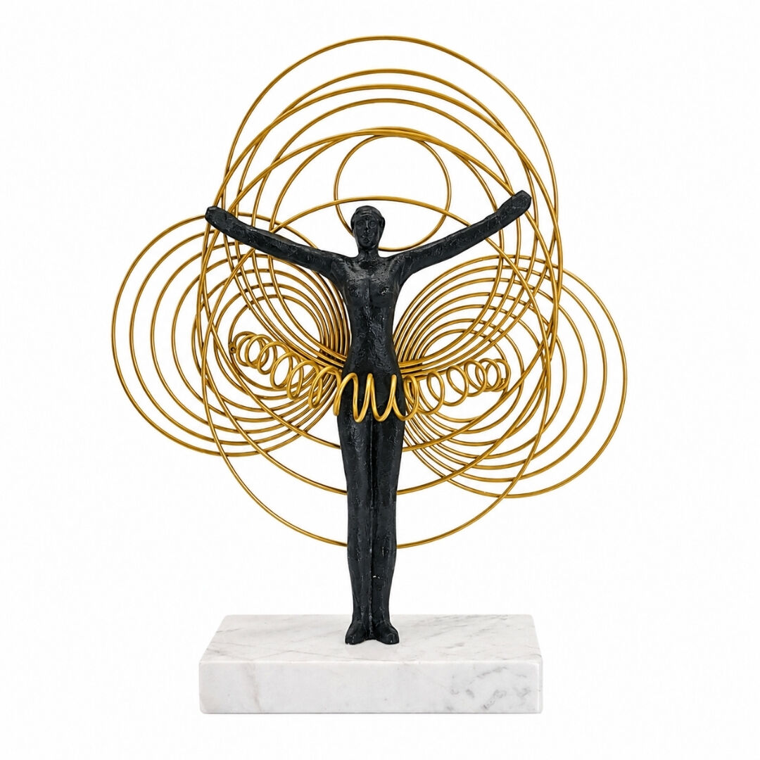 Metal Balerin Obje 31x38cm