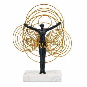 Metal Balerin Obje 31x38cm