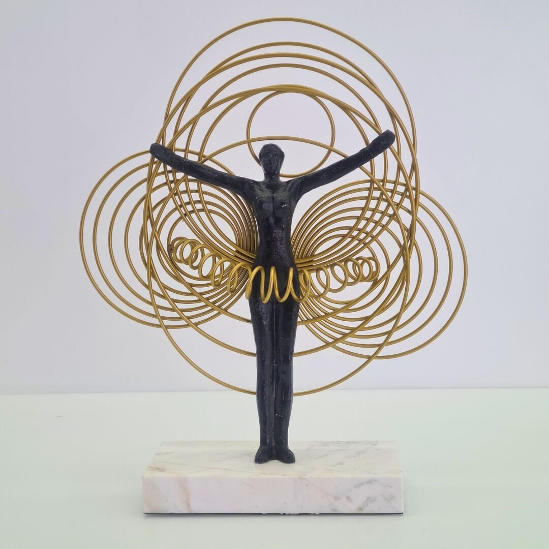 Metal Balerin Obje 31x38cm