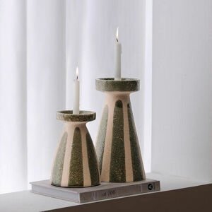 Konik Seramik Şamdan Kısa 13x18cm