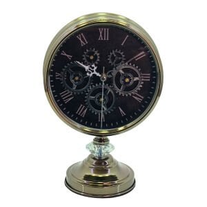 Çarklı Masa Saati Füme 24x34cm