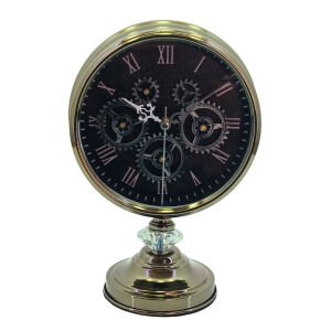 Çarklı Masa Saati Füme 24x34cm