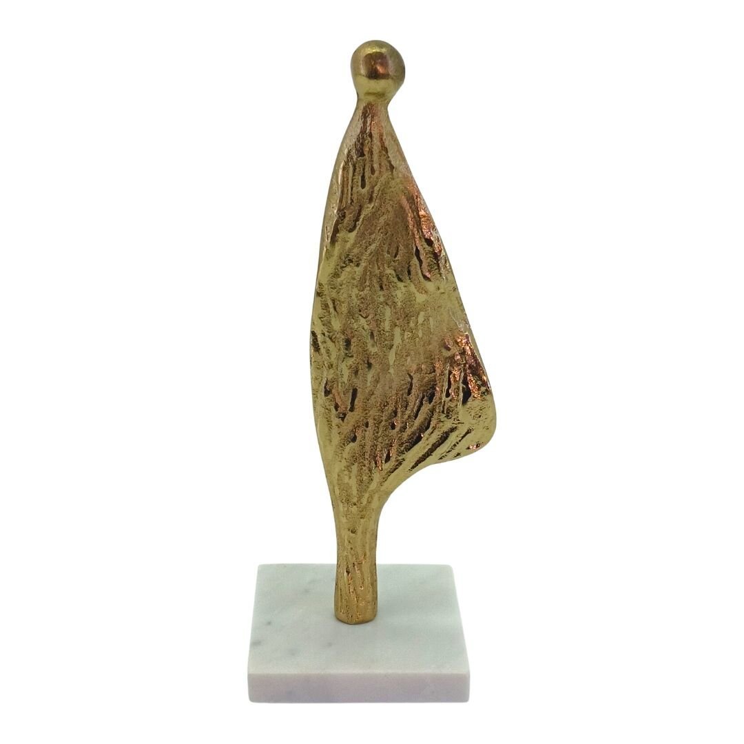 Döküm Soyut Obje Gold 9x26cm