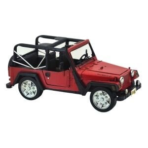 Retro Metal Jeep Kırmızı 18x39cm