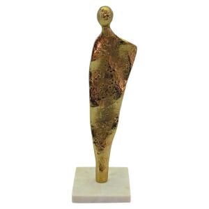 Döküm Soyut Obje Gold 9x29cm