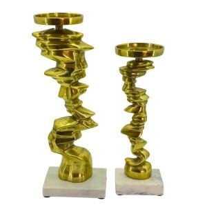 2li Set Döküm Şamdan 15x43cm