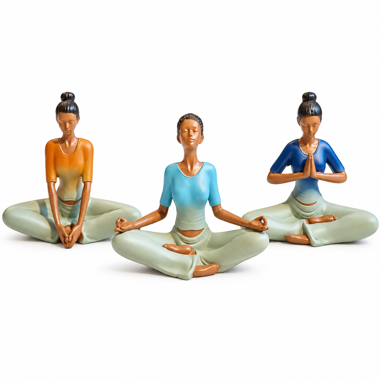 3lü Set Yogacı Kadınlar 9x10cm x 3Ad.