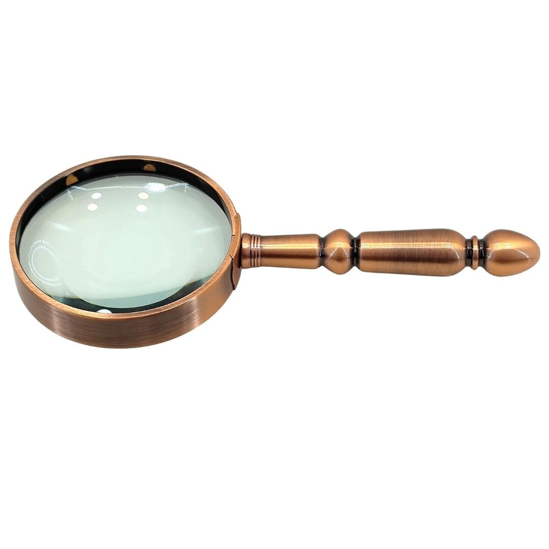 Metal Büyüteç Bakır 8x17cm