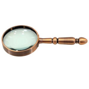 Metal Büyüteç Bronz 8x17cm