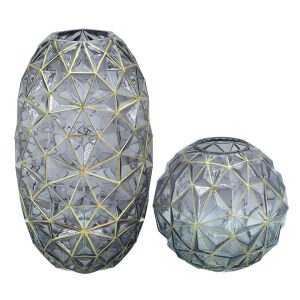 2li Set Piramit Cam Vazo