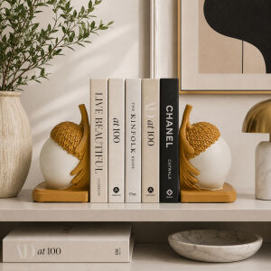 2li Set Kitap Tutucu Meşe Palamutu 17x24cm