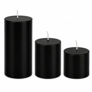 3lü Set Mum Siyah 7x15cm