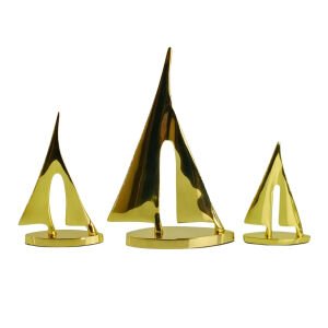 3lü Set Metal Yelkenli 18x27cm