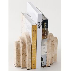 2li Set Mermer Kitap Tutucu 16x18cm