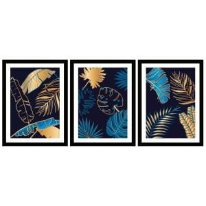 UV 3 lü Set Yapraklar Tablo 80x180cm