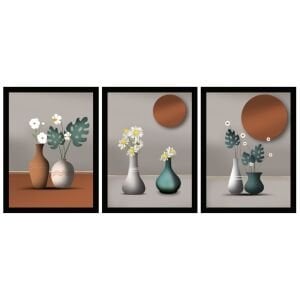 UV 3 lü Set Vazolar Tablo 80x180cm