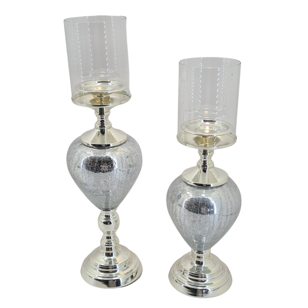 2li Set Arvento Şamdan Gümüş 15x48cm