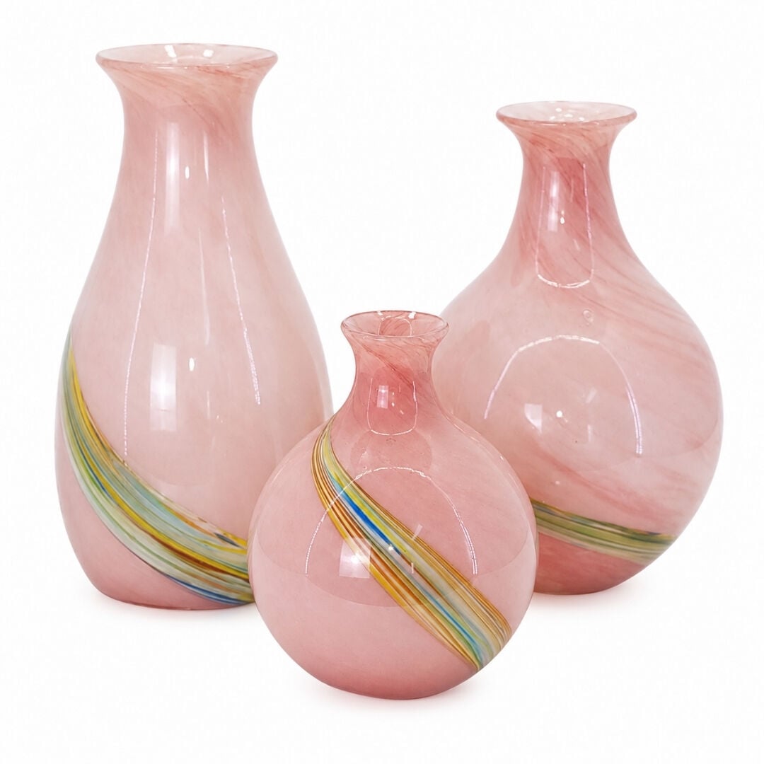 3lü Set Cam Vazo 18x34cm