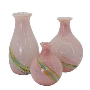 3lü Set Cam Vazo 18x34cm