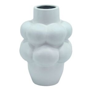 Tombul Seramik Vazo Beyaz 15x24cm