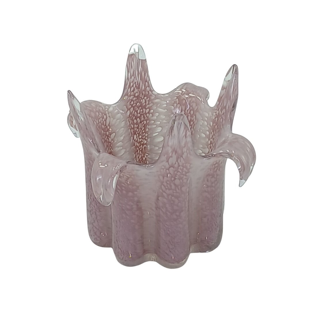 Dekoratif Cam Obje Pembe 15x18cm