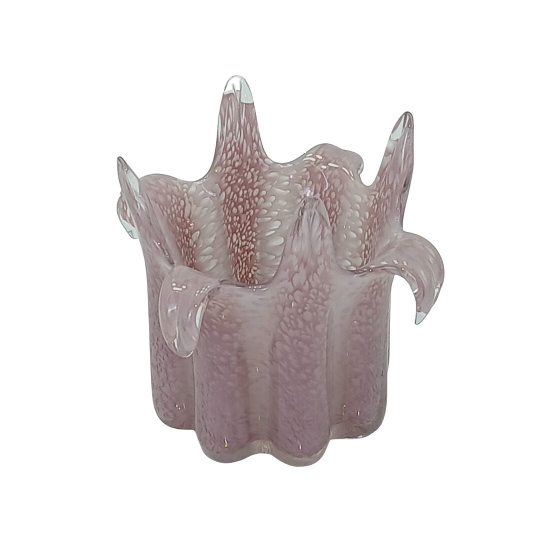 Dekoratif Cam Obje Pembe 15x18cm