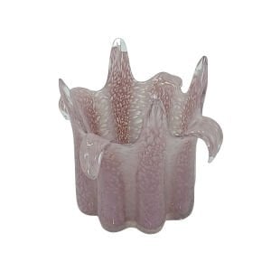 Dekoratif Cam Obje Pembe 15x18cm