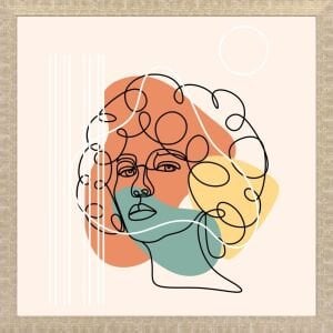 UV Soyut Tablo 60x60cm