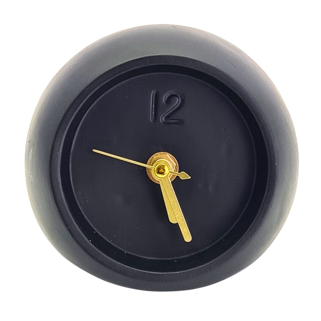 Küre Masa Saati Siyah 10x12cm