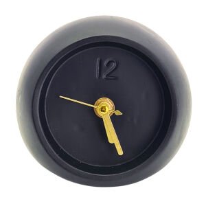 Küre Masa Saati Siyah 10x12cm