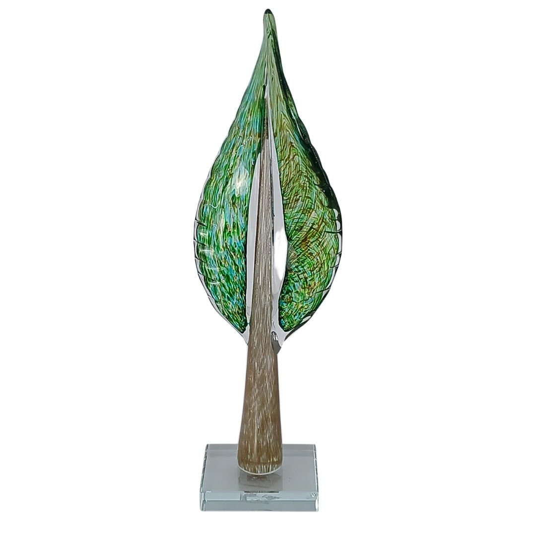 Yapraklar Obje Yeşil 14x40cm