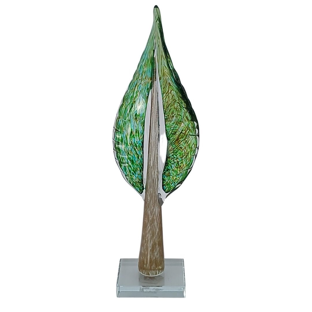 Yapraklar Obje Yeşil 14x40cm