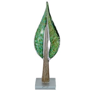 Yapraklar Obje Yeşil 14x40cm