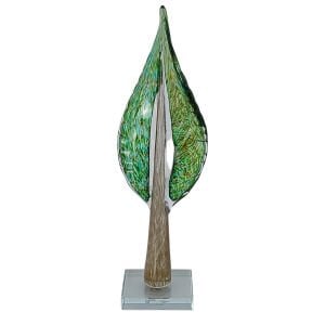 Yapraklar Obje Yeşil 14x40cm