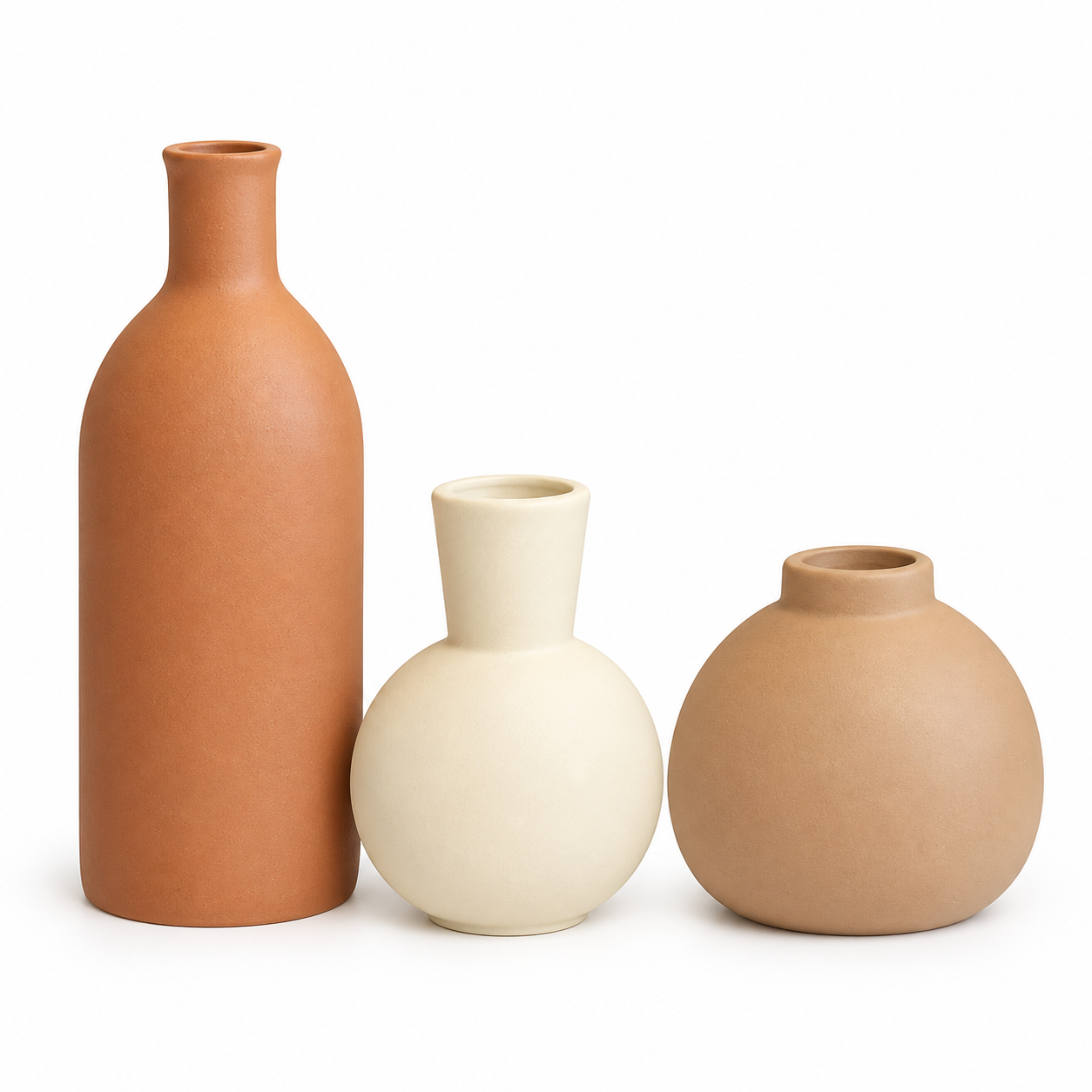 3lü Set Seramik Vazo 8x21cm