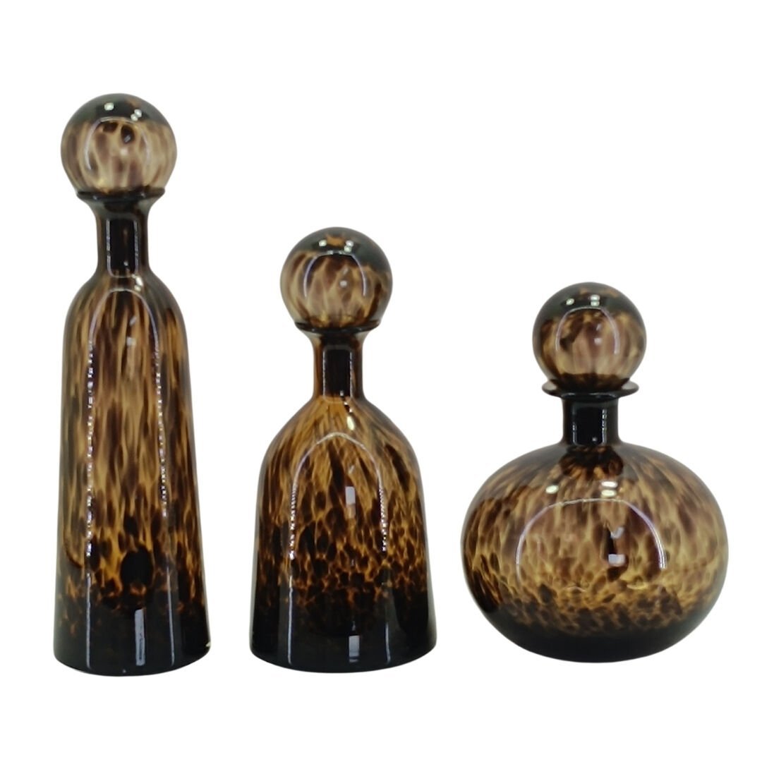 3lü Set Murano Şişe Bal 13x43cm