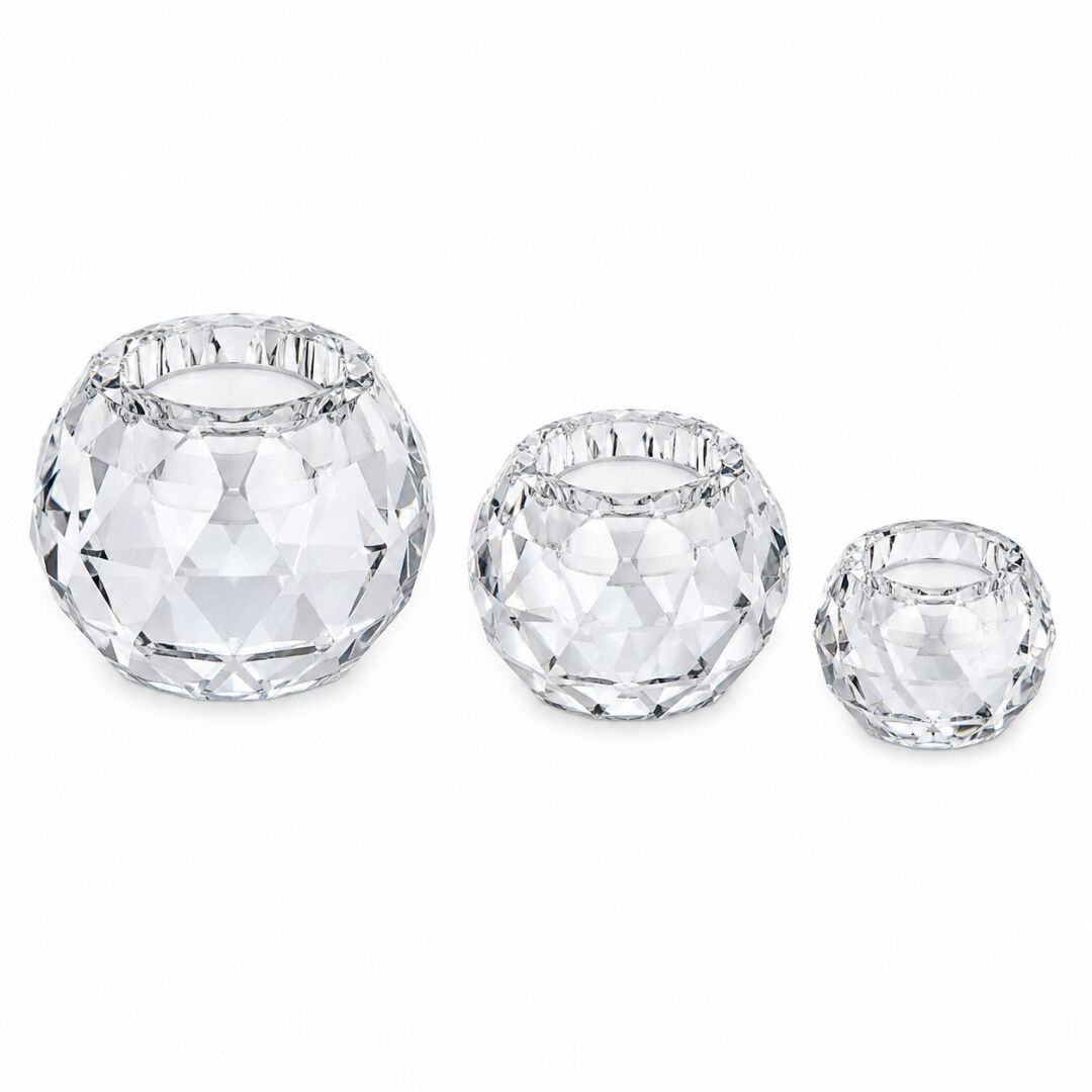 3lü Set Kristal Mumluk 10cm Ø